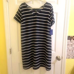 Apt 9 Black & White Polyester Dress XL  New with Tags